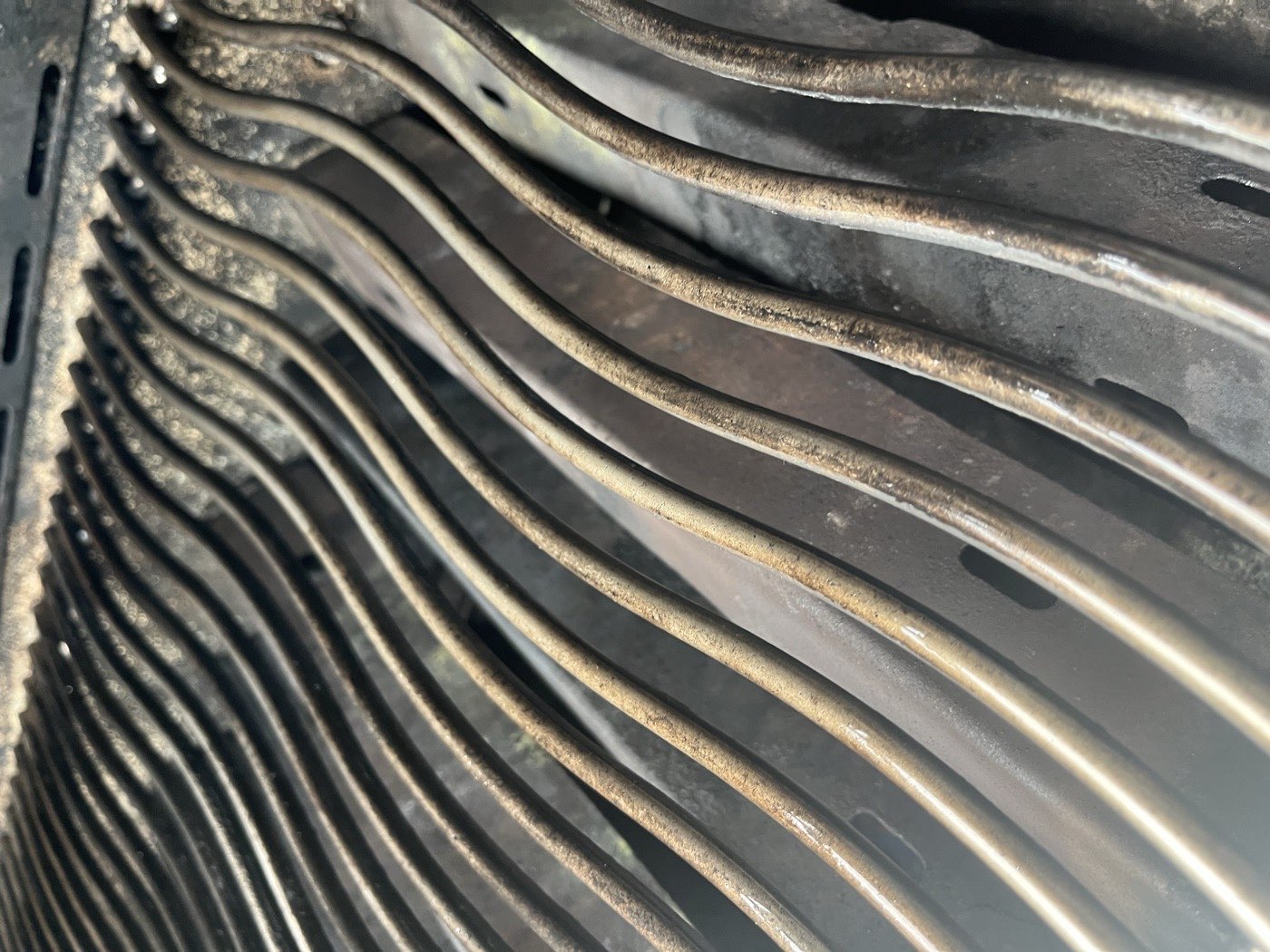 Commercial grill equipment being serviced