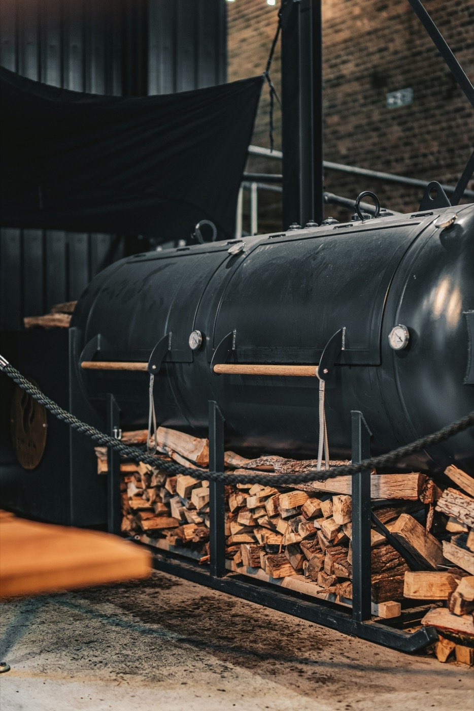 Commercial grill equipment being serviced