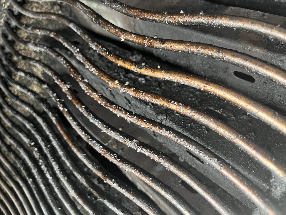 Grill before cleaning